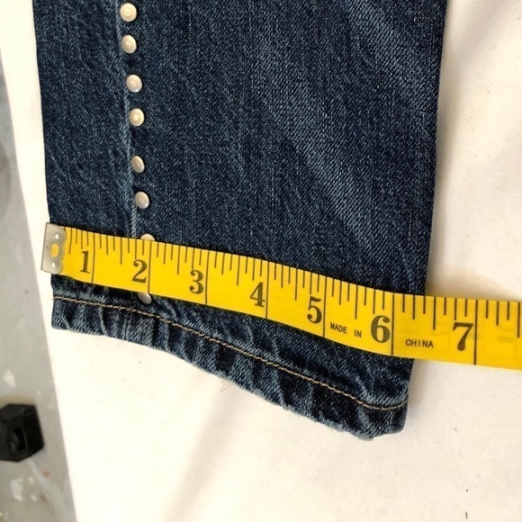 Current Elliott The Fling Studded Jeans Size 24 - Picture 9 of 10